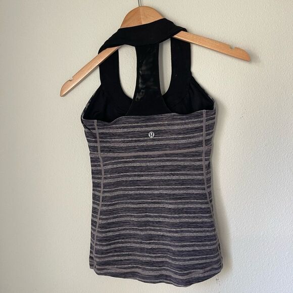 Lululemon Scoop Neck Tank in Black Stripes Galore/Black - Picture 3 of 10